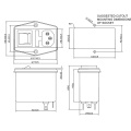 High quality JEC EMI Filter YQ06A1 C14 power AC socket switch with fuse holder line